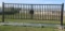 TM18-NCC 20' Heavy Duty Dual Swing Decorative Iron Entry Driveway Gates Mounted On Posts S#2416