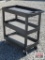 Tubstr Black Plastic 3 Shelf Rolling Cart *A25
