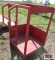 Red Metal Cage With Fork Pockets