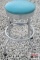 Vintage Bar Stool, Blue *C Rear