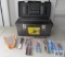 Stanley Tool Box With Channel Locks, Klein Cable Cutters, Craftsman Metric Wrenches, Locking Pliers