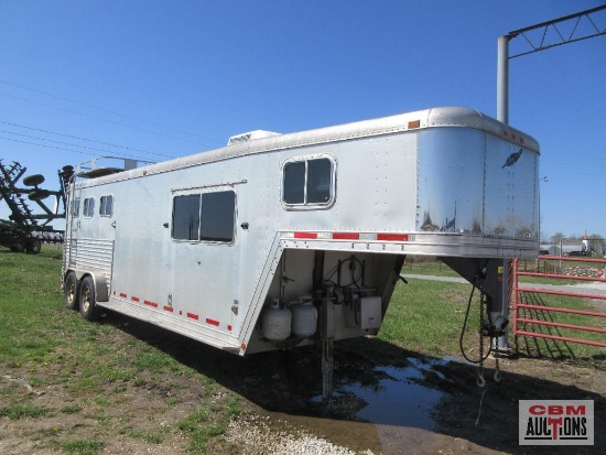1995 Featherlite 8545 Aluminum 3 Horse Slant Trailer With Full Living Quarters
