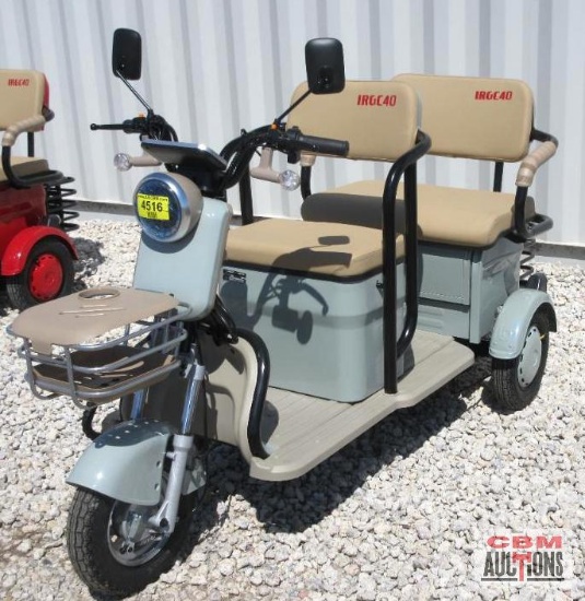 IRGC 40 Mini Golf Cart/Tricycle, Led Smart Screen, 3 Speeds, 60 Volt, 20A Long Life Battery S#4155