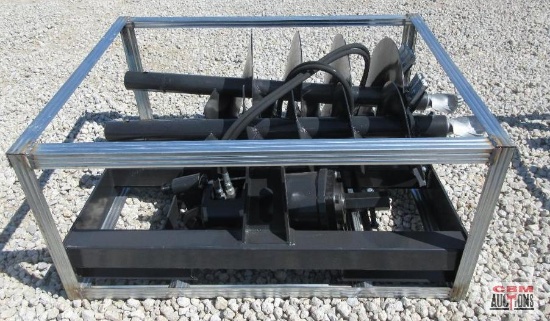 JCT Skid Steer Post Hole Digger Auger With 8",12" & 16" Hex Drive Auger Bits, Hoses & Couplers *3