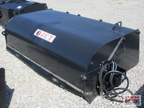 JCT 72" Skid Steer Pickup Box Broom Sweeper, 26" Brushes, Direct Drive Motor With Hoses & Couplers