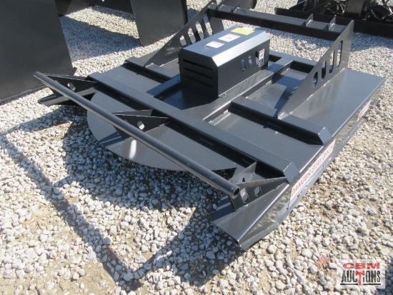 JCT 72" Skid Steer Brush Cutter Mower With Hoses & Couplers 6' Wide Deck Built With 7 Gauge Steel.