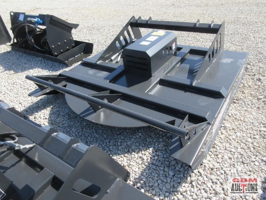 JCT 72" Skid Steer Brush Cutter Mower With Hoses & Couplers 6' Wide Deck Built With 7 Gauge Steel.