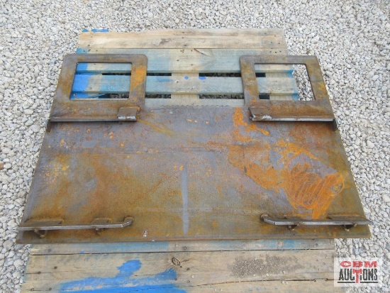 KC Extreme Heavy Duty 5/16" Weld On Skid Steer Backing Attachment Plate With Guard, Weigh #110