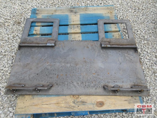 KC Extreme Heavy Duty 5/16" Weld On Skid Steer Backing Attachment Plate With Guard, Weigh #110
