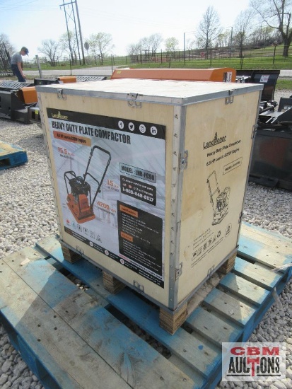 Landhonor LHR-PC90 Vibratory Plate Compactor, 6.5 HP Loncin Engine, Plate 18"x21"
