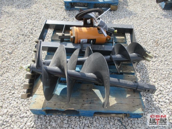 Wolverine ADB-13-1218R Skid Steer Hydraulic Post Hole Digger, Hex Drive, 12" & 18" Augers With Hoses