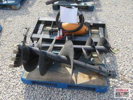 Wolverine ADB-13-1218R Skid Steer Hydraulic Post Hole Digger, Hex Drive, 12" & 18" Augers With Hoses