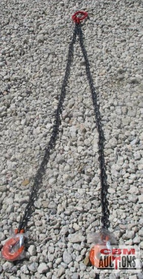 Landhonor LHR-G80 7' Double Legs Lifting Chain Sling Specification: 5/16" x 7' Grade: Grade 80