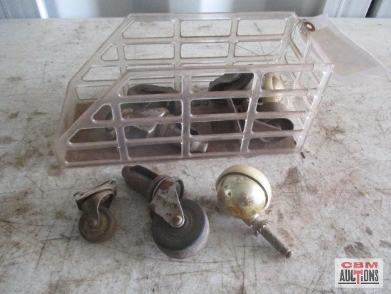 Clear Tub of Assorted Caster Wheels *C11