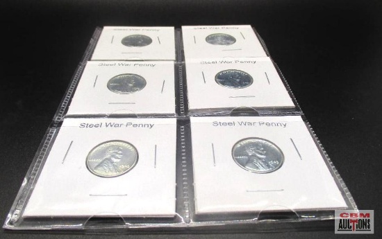 6 Steel War Cent Pennies(1943) *Office