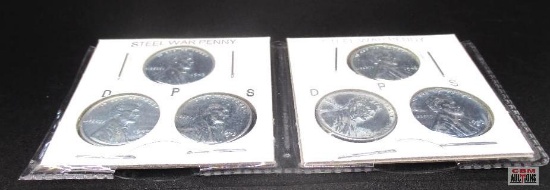 6 Steel War Cent Pennies P-D-S (1943) *Office