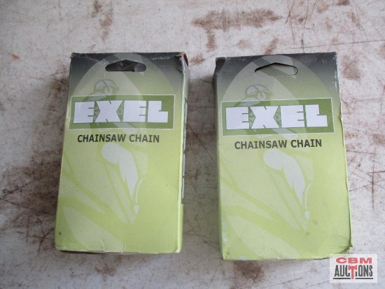 (2) EXEL Chainsaw Chains19-50-57-SS 3/8"LP, .050", 57, Semi Chisel *B10