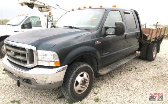 2002 Ford F-350 Crew Cab Pickup Truck 4x4, VIN # 1FDWW37F02EC80895