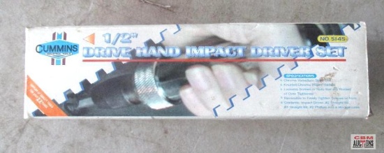 Cummins 5145 1/2" Drive Hand Impact Driver Set w/ Molded Storage Case *D11