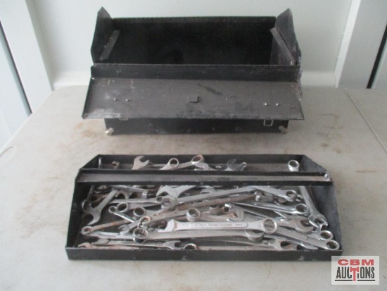 Black Tool Box & Misc. Hand Tools Combination Wenches, Open Ended Wrenches & Misc. *D15