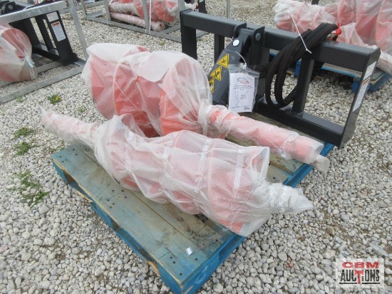 WIG XN-LXZ01-18 Skid Steer Hydraulic Post Hole Digger, Hex Drive, 12" & 18" Augers, 40" Auger