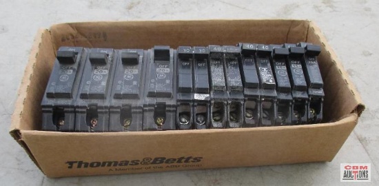Box of Assorted Breakers, Some 20A, 30A, 40A *C3