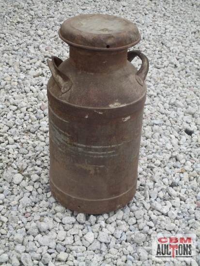Vintage MFA - 49 Metal Dairy Milk Can *E Rear