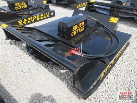 Mower King SSRC72 72" Skid Steer Brush Cutter Mower, Hoses & Couplers S#501A SHIPPED WITH NO OIL IN