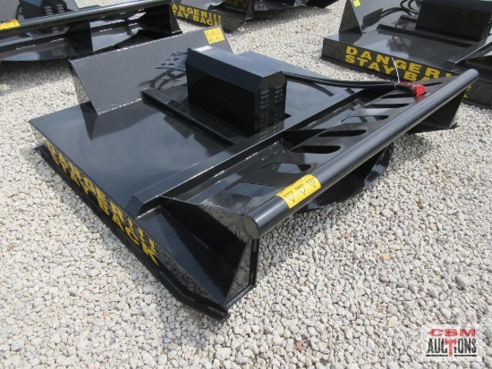 Mower King SSRC72 72" Skid Steer Brush Cutter Mower, Hoses & Couplers S#503A SHIPPED WITH NO OIL IN