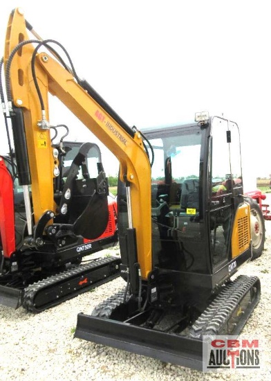 AGT QNT30 3 Ton Mini Excavator, Enclosed Cab, Kubota Diesel, Dual Individual Pilot Controls, Swing