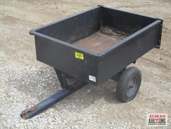 Black Tow Behind Dump Wagon