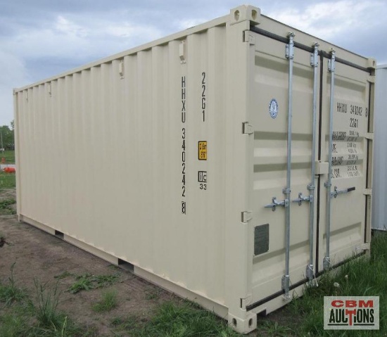 2025 20' Cargo Shipping Container Rear Doors, One Trip Use Container ...