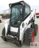2015 Bobcat S650 Skid Steer Loader, Cab, Heat, Air, Pilot Controls, Radio, Air Ride Seat, Power