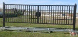 TM18-NCC 20' Heavy Duty Dual Swing Decorative Iron Entry Driveway Gates Mounted On Posts S#2416