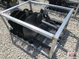 JCT Skid Steer Post Hole Digger Auger With 8