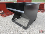 KC 2 Cu Yd Stackable Dumping Trash Debris Hopper With Skid Steer Mount and Fork Pockets Weighs #586