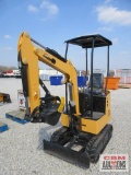 Landhero 1 Ton Mini Excavator 15HP Gas Electric Start, Open Station ROPS, 14
