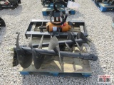 Wolverine ADB-13-1218R Skid Steer Hydraulic Post Hole Digger, Hex Drive, 12