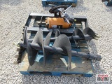 Wolverine ADB-13-1218R Skid Steer Hydraulic Post Hole Digger, Hex Drive, 12