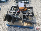 Wolverine ADB-13-1218R Skid Steer Hydraulic Post Hole Digger, Hex Drive, 12