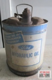 Vintage Ford 5 Gallon Hydraulic Oil Can - EMPTY *C21