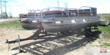 1988 Bass Buggy 20' Pontoon Boat, 50Hp Tohatsu Motor With Trailer (Seller Said Runs But Needs