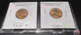 2 Brilliant Uncirculated Old Wheat Cent Penny (1958) *Office