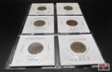 6 Old Wheat Cent Pennies (1920, 1925, 1938, 1944, 1948, 1954) *Office