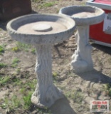 2-Concrete Bird Baths
