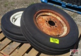 Pair of Implement Tires on 5 Bolt Rims 6.00 x 16