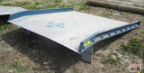 Bluff Aluminum Diamond PlateDock Board w/ Bolt on Steel Rail Curb, 60