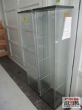 Pair of Glass Display Cabinets, One Missing a Door