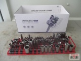 Box of Assorted 6pt & 12pt Sockets & Storage Rail *D14
