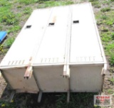 3 Bay Tan Metal Lockers